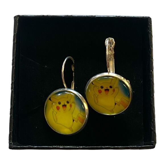 Pikachu Dangle Earrings – Pokémon-Inspired Jewelry – Cute Gamer Girl Gift - Picture 2 of 5